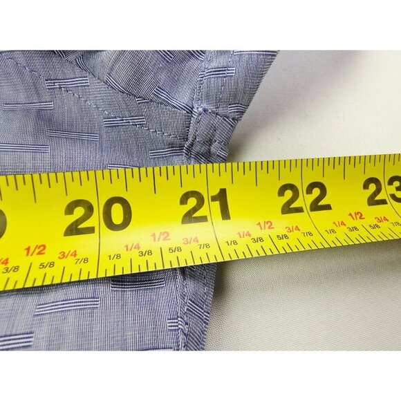 Calvin Klein Performance Size 15.5 34/35 Mens Slim Fit Non Iron Gray Blue Check - Picture 2 of 11